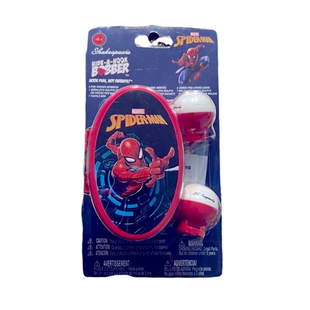 NEW Shakespeare Spider-Man Hide-a-Hook Bobber Set - Picture 1 of 4